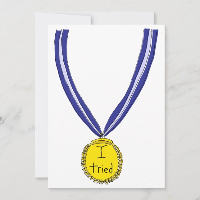 Ich habe Medaille getestet Einladung (Vorderseite)