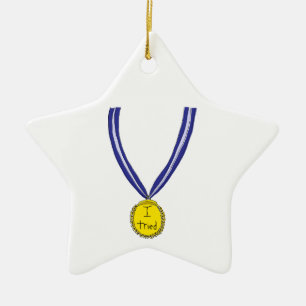 Ich habe Medaille getestet Keramik Ornament