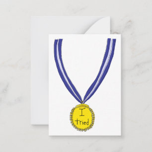 Ich habe Medaille getestet Mitteilungskarte