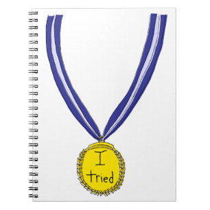 Ich habe Medaille getestet Notizblock