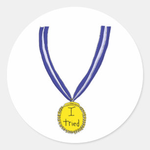 Ich habe Medaille getestet Runder Aufkleber