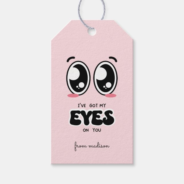 Ich habe mein Auge auf deinem Klassenzimmer Valent Geschenkanhänger (Vorderseite)