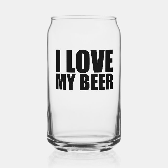Ich habe mein Bier Liebe Dosenglas (Rückseite)
