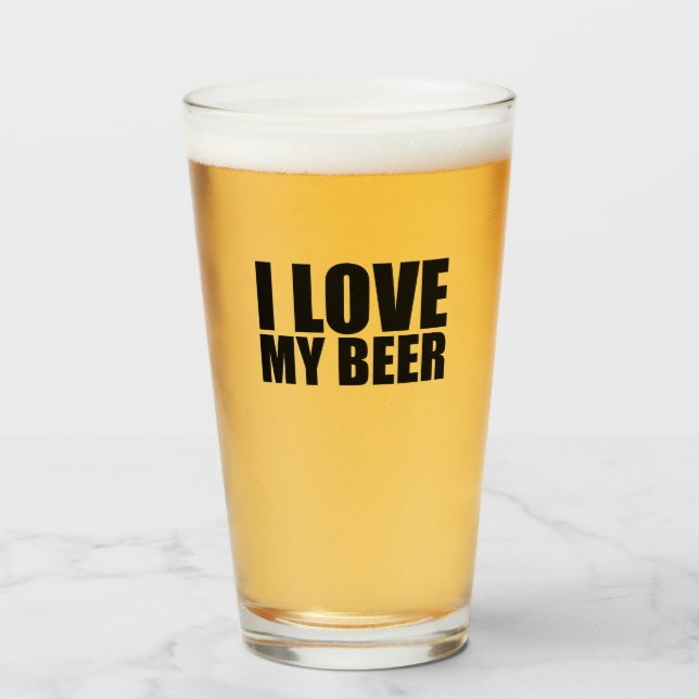 Ich habe mein Bier Liebe Glas (Vorne (Gefüllt))