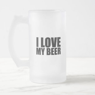 Ich habe mein Bier Liebe Mattglas Bierglas