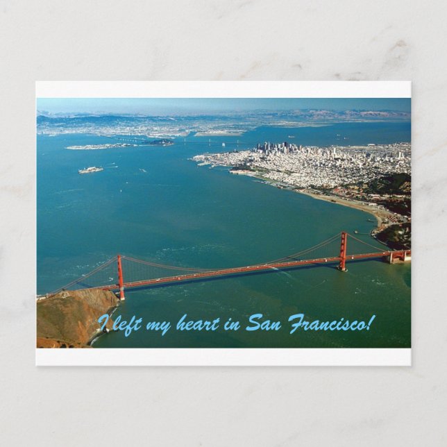 Ich habe mein Herz in San Francisco links Postkarte (Vorderseite)