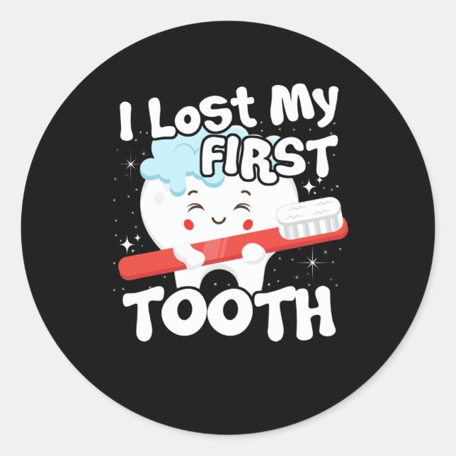 Ich habe mein Niedliches Baby Tooth-Geschenk verlo Runder Aufkleber (Vorderseite)