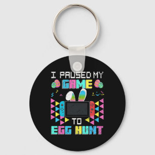 Ich habe mein Spiel auf Ei-Jagd Ostern Funny Gamer Schlüsselanhänger