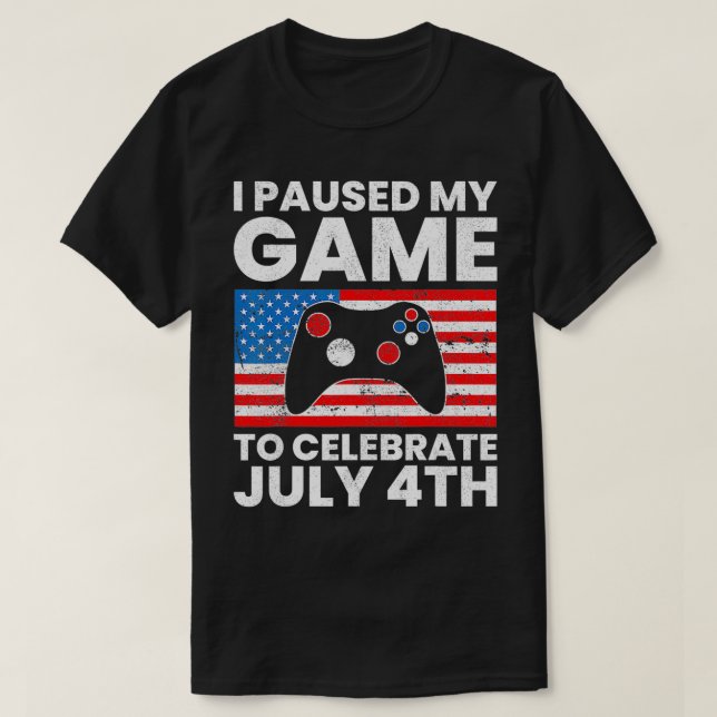 Ich habe mein Spiel auf Feierlichkeiten 4. Juli in T-Shirt (Design vorne)