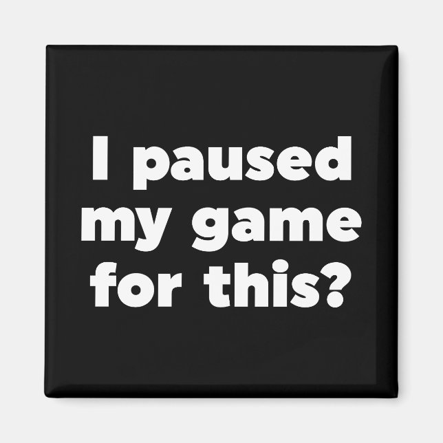 Ich habe mein Spiel dafür gestoppt? Magnet (Vorne)