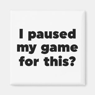 Ich habe mein Spiel dafür gestoppt? Magnet