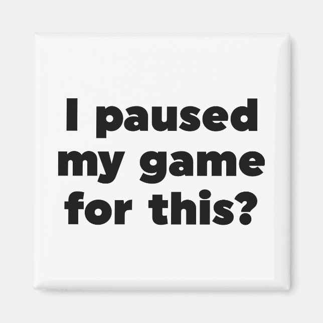 Ich habe mein Spiel dafür gestoppt? Magnet (Vorne)