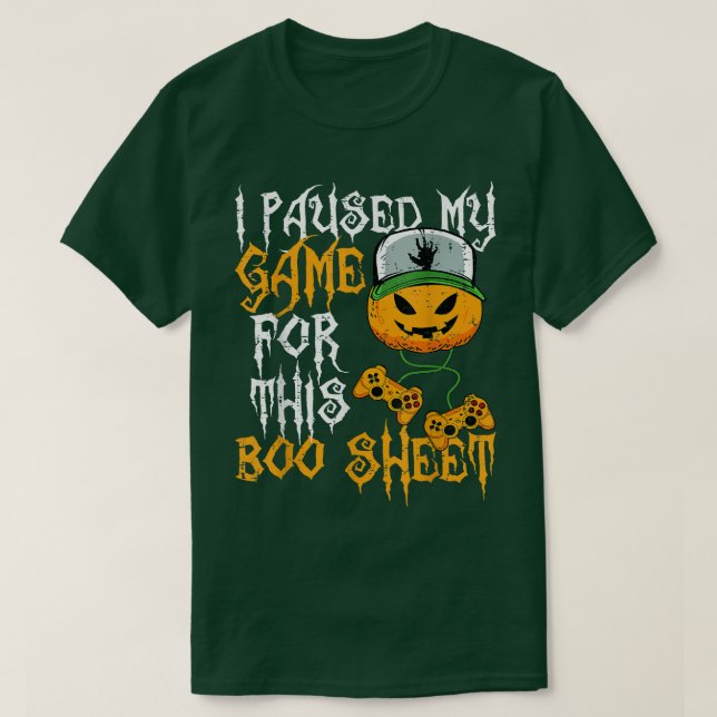 Ich habe mein Spiel für diesen Bootschild Pumpkin  T-Shirt (Design vorne)