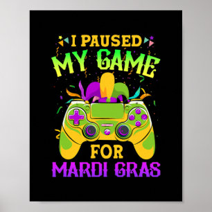 Ich habe mein Spiel für Mardi Gras lustigen Video- Poster