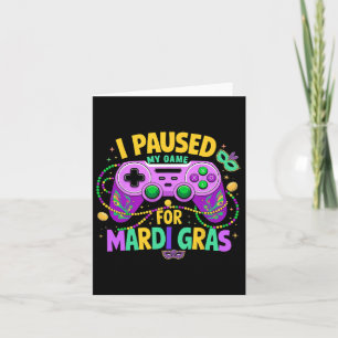 Ich habe mein Spiel für Mardi Gras Video Gamer Men Karte