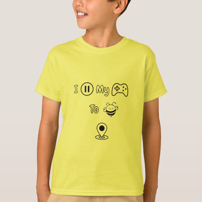 Ich habe mein Spiel hier gehalten - Funny Kids Edi T-Shirt (Vorderseite)