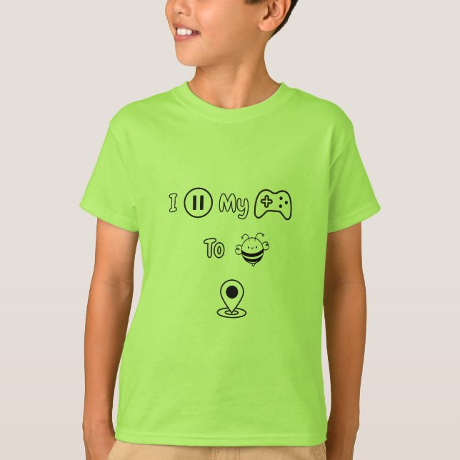 Ich habe mein Spiel hier gehalten - Funny Kids Edi T-Shirt (Vorderseite)