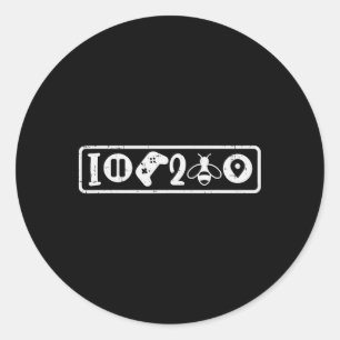 Ich habe mein Spiel pausiert, um hier Icons Cool G Runder Aufkleber