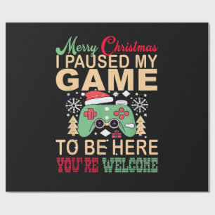 Ich habe mein Spiel pausiert, um hier zu Weihnacht Geschenkpapier
