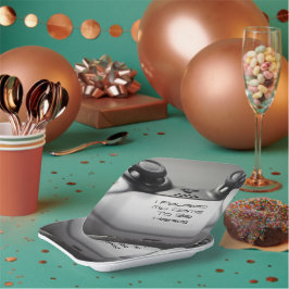 "Ich habe mein Spiel unterbrochen, um hier zu sein Pappteller