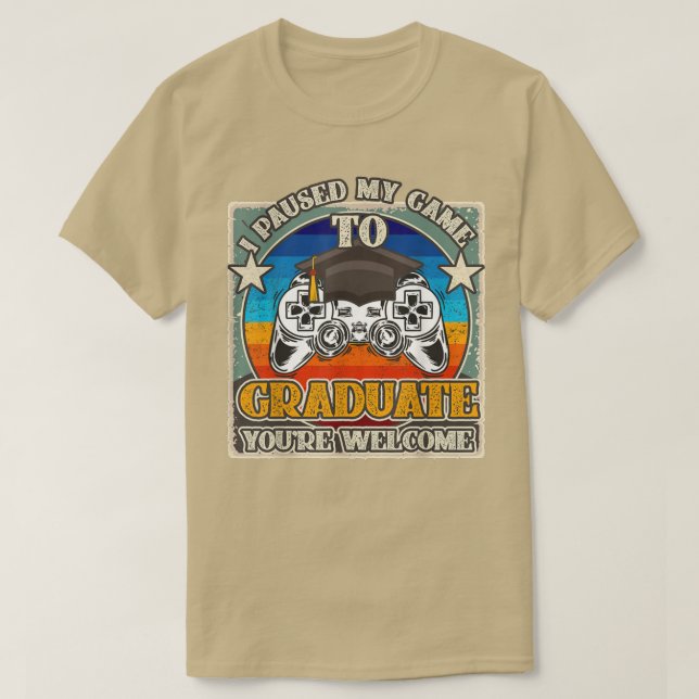 Ich habe mein Spiel unterbrochen, um zu studieren, T-Shirt (Design vorne)