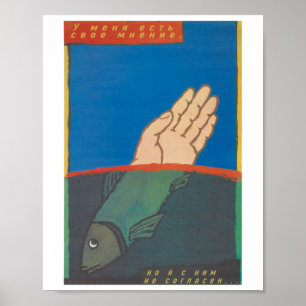 Ich habe meine eigene Meinung sowjetisches Poster