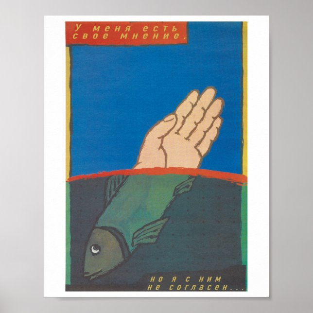 Ich habe meine eigene Meinung sowjetisches Poster (Vorne)