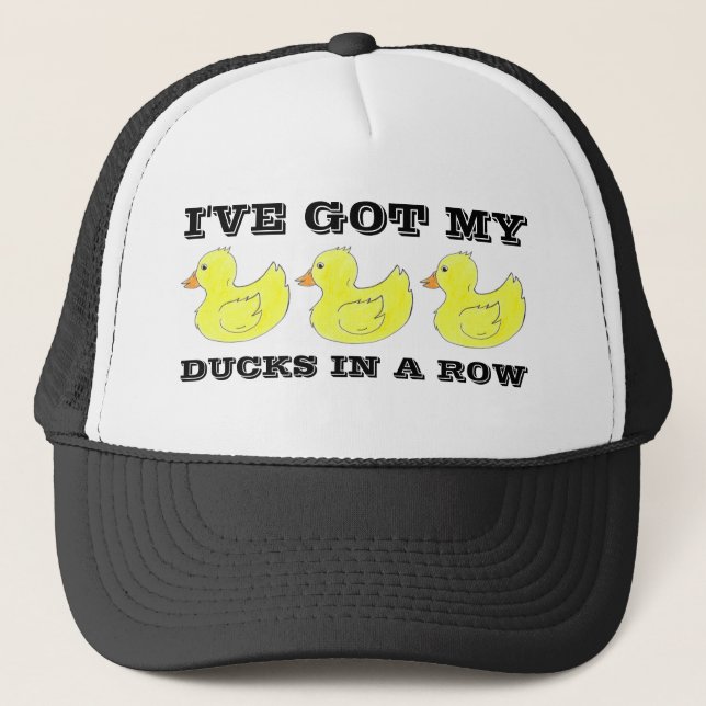 Ich habe meine Enten in einer Row Rubber Duck Duck Truckerkappe (Vorderseite)