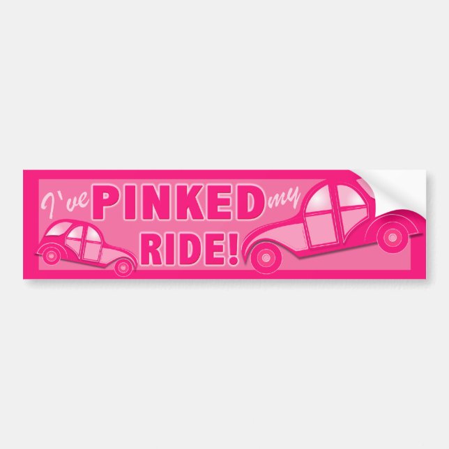 Ich habe meine FAHRT für Fahrer liebevolles ROSA Autoaufkleber (Vorne)