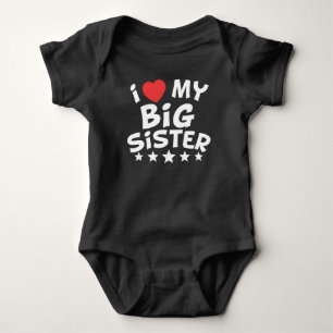 Ich habe meine große Schwester gehört Baby Strampler