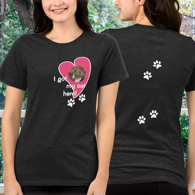Ich habe meine Katze hier got! Foto Custom - Dark Tri-Blend Shirt (A very special way to express the love you have for your cat(s)!)