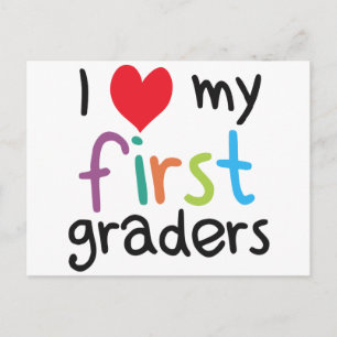 Ich habe meine Liebe des ersten Graders gehört Postkarte