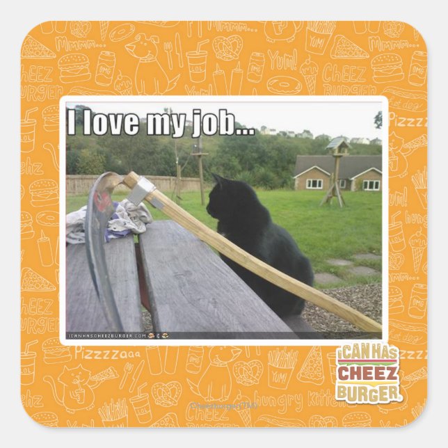 Ich habe meine Liebe Quadratischer Aufkleber (Vorderseite)