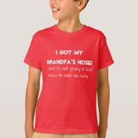 "Ich habe meine Opfernase Got" Kinder/Baby-Shirts