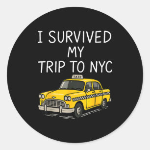 Ich habe meine Reise nach NYC überlebt Lustiges Ne Runder Aufkleber