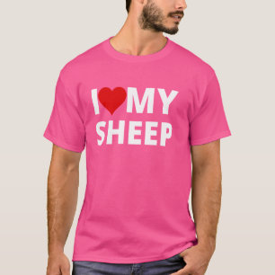 Ich habe meine Schafe mit einem roten Herz Liebe T-Shirt