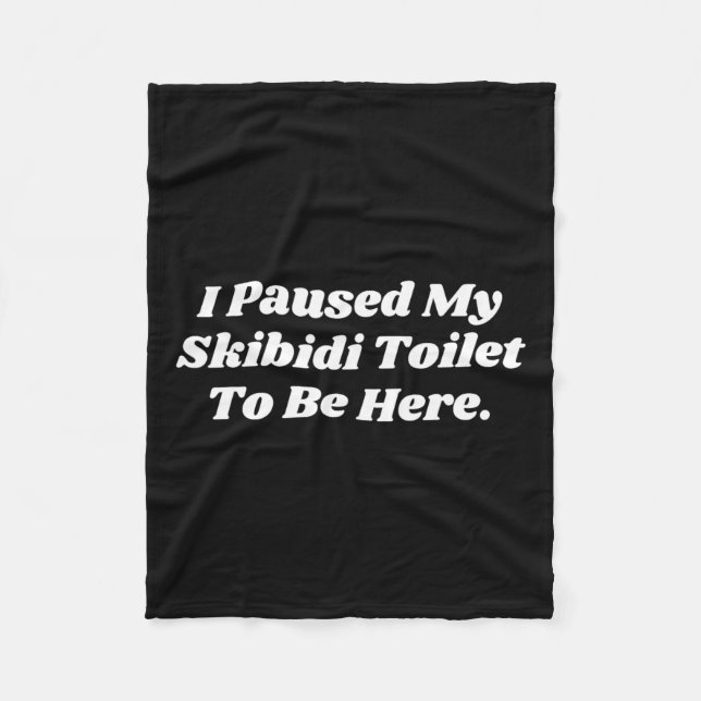 Ich habe meine Skibidi-Toilette angehalten, hier s Fleecedecke (Vorderseite)