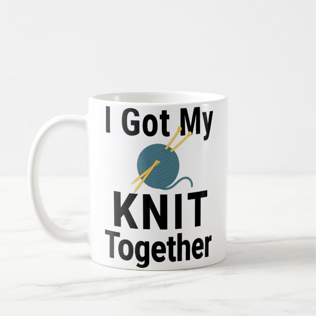 Ich habe meine Strickarbeit im Griff Kaffeetasse (Links)