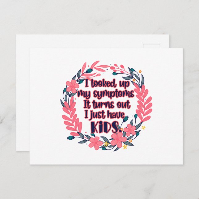 Ich habe meine Symptome nachgeschaut, es stellt si Postkarte (Vorne/Hinten)