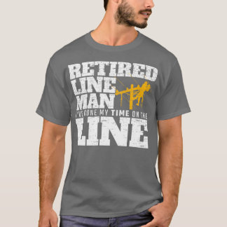 Ich habe meine Zeit auf der Linie erledigt Lineman T-Shirt