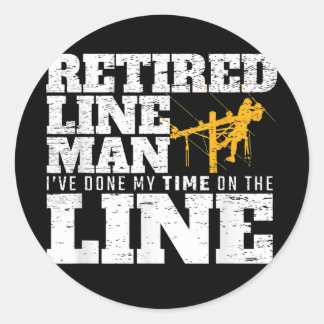 Ich habe meine Zeit auf der Linie erschöpft Linema Runder Aufkleber