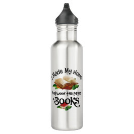 Ich habe meine Zuhause zwischen den Seiten der Büc Edelstahlflasche