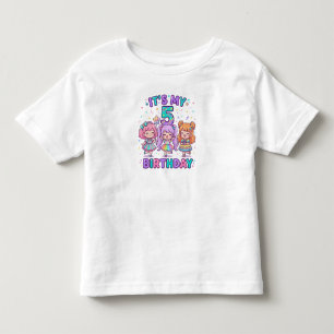 Ich habe meinen 5. Geburtstag Süße Kawaii Mädchen  Kleinkind T-shirt