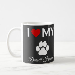 Ich habe meinen Bassett-Hund-Sondertext Liebe Kaffeetasse