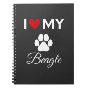 Ich habe meinen Beagle-Hund-Sondertext Liebe Notizblock