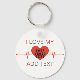 Ich habe meinen benutzerdefinierten Text und meine Schlüsselanhänger