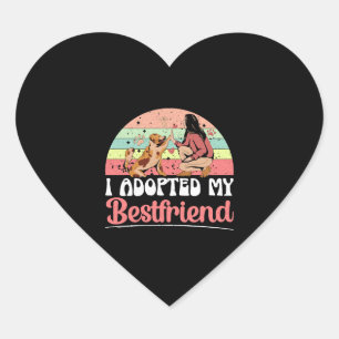Ich habe meinen Bestfriend Animal Rights Rescue Ad Herz-Aufkleber