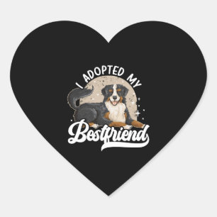 Ich habe meinen Bestfriend Animal Rights Rescue Ad Herz-Aufkleber