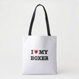 Ich habe meinen Boxer Tote Beutel gehört
