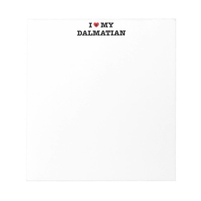 Ich habe meinen Dalmatiner Notepad geöffnet Notizblock (Vorderseite)